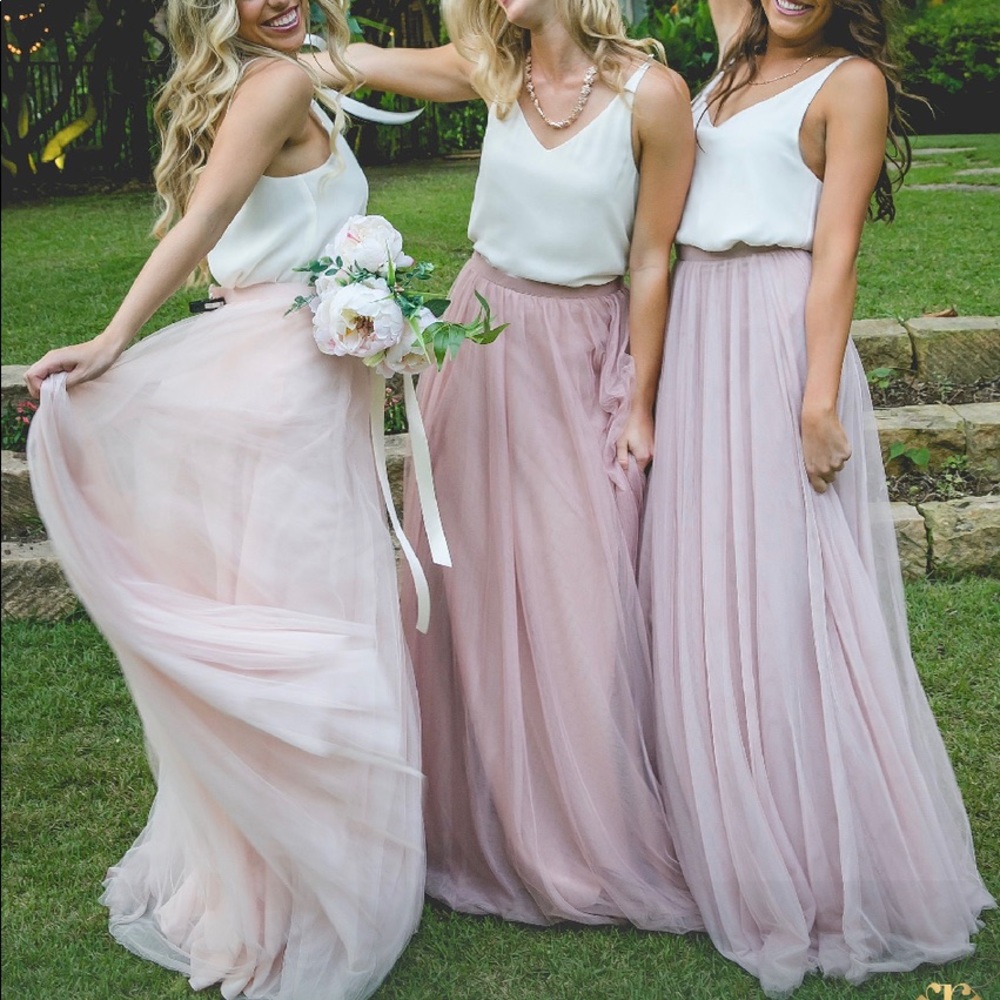 Bhldn Louise Tulle Skirt bridesmaid wedding
